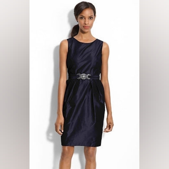 Alex Evenings Black Beaded Waist Formal / Cocktail Dress - Picture 2 of 10